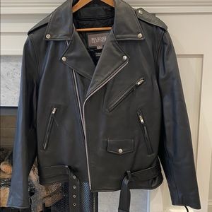 Men’s Black Genuine Leather Riding Jacket